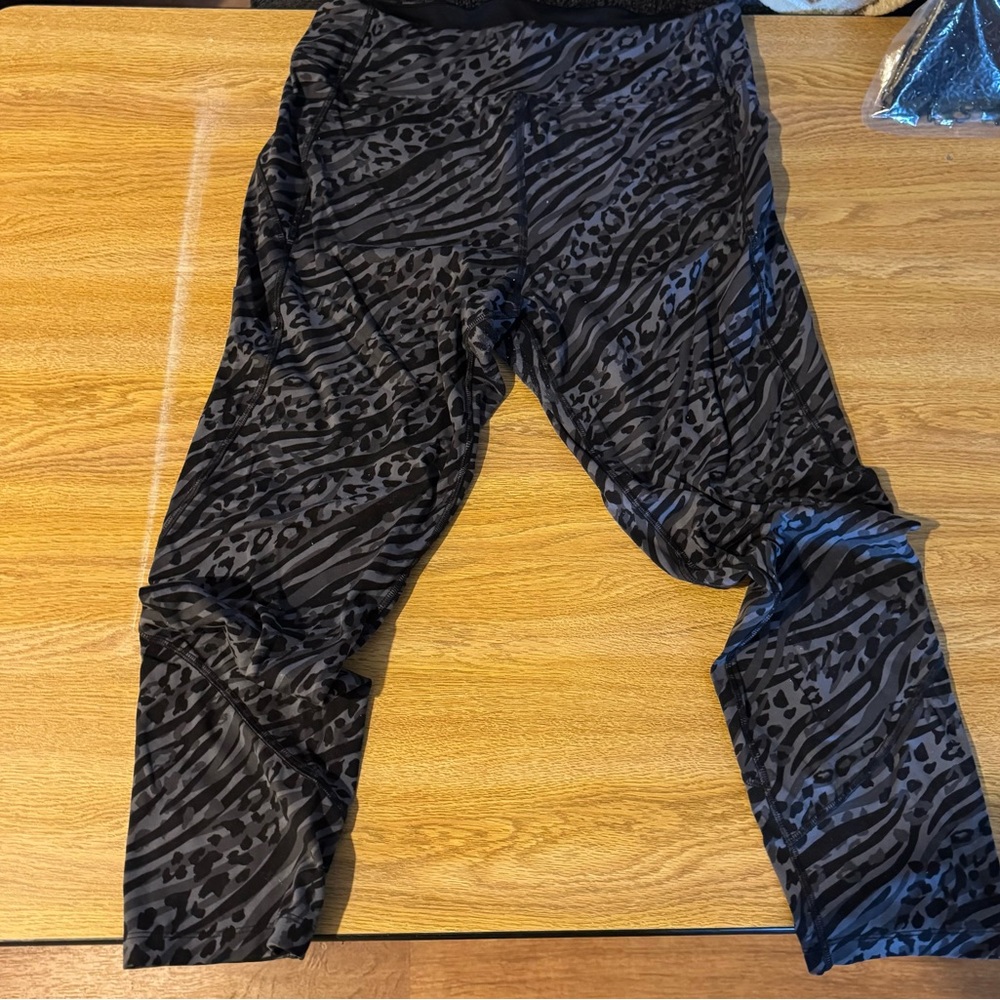PINK Black Patterned Pants